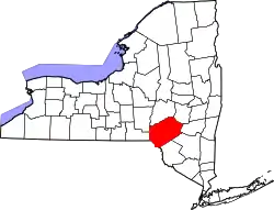 Lage des County in New York