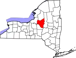 Karte von Oneida County innerhalb von New York