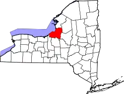 Karte von Oswego County innerhalb von New York