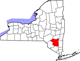 Karte von Ulster County innerhalb von New York