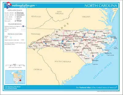Karte von North Carolina