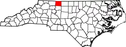 Karte von Stokes County innerhalb von North Carolina