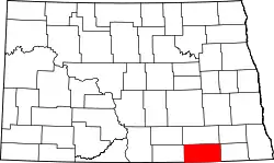 Karte von Dickey County innerhalb von North Dakota