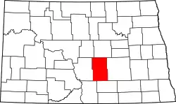 Karte von Kidder County innerhalb von North Dakota