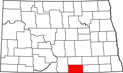 Karte von McIntosh County innerhalb von North Dakota