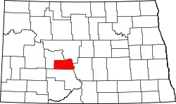 Karte von Oliver County innerhalb von North Dakota