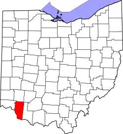 Karte von Clermont County innerhalb von Ohio