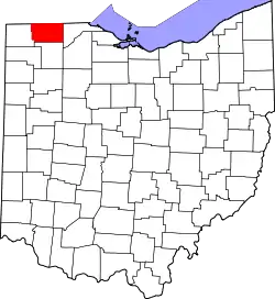 Karte von Fulton County innerhalb von Ohio
