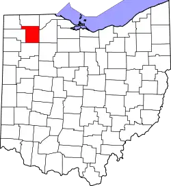Karte von Henry County innerhalb von Ohio