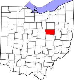 Karte von Holmes County innerhalb von Ohio