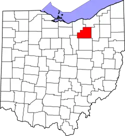 Karte von Medina County innerhalb von Ohio