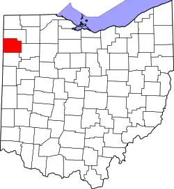 Karte von Paulding County innerhalb von Ohio