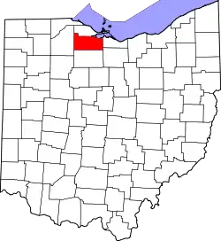 Karte von Sandusky County innerhalb von Ohio