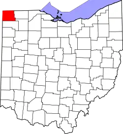 Karte von Williams County innerhalb von Ohio