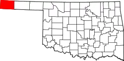 Karte von Cimarron County innerhalb von Oklahoma