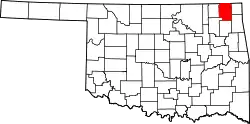 Karte von Craig County innerhalb von Oklahoma