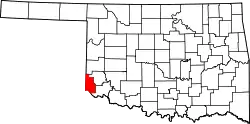 Karte von Harmon County innerhalb von Oklahoma