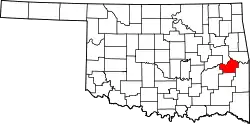 Karte von Haskell County innerhalb von Oklahoma