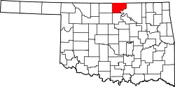 Karte von Kay County innerhalb von Oklahoma