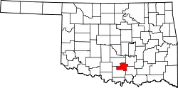Karte von Murray County innerhalb von Oklahoma