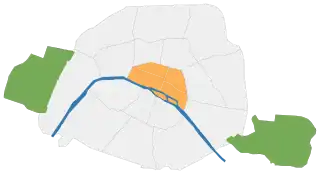Karte von Paris Centre