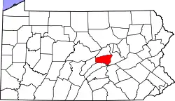 Karte von Snyder County innerhalb von Pennsylvania