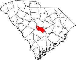 Karte von Calhoun County innerhalb von South Carolina
