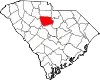 Karte von Fairfield County innerhalb von South Carolina