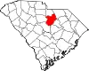 Karte von Kershaw County innerhalb von South Carolina
