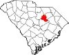 Karte von Lee County innerhalb von South Carolina