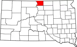 Karte von Campbell County innerhalb von South Dakota