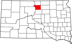 Karte von Walworth County innerhalb von South Dakota