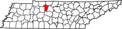 Karte von Cheatham County innerhalb von Tennessee
