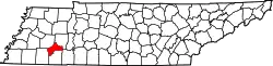 Karte von Chester County innerhalb von Tennessee