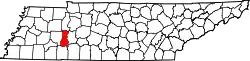 Karte von Decatur County innerhalb von Tennessee