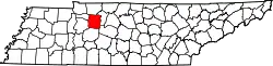 Karte von Dickson County innerhalb von Tennessee