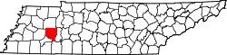 Karte von Henderson County innerhalb von Tennessee