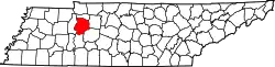 Karte von Humphreys County innerhalb von Tennessee