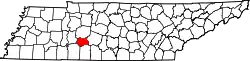 Karte von Lewis County innerhalb von Tennessee
