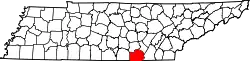 Karte von Marion County innerhalb von Tennessee