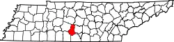 Karte von Marshall County innerhalb von Tennessee