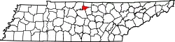Karte von Trousdale County innerhalb von Tennessee