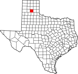 Karte von Armstrong County innerhalb von Texas