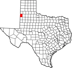 Karte von Bailey County innerhalb von Texas