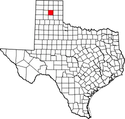 Karte von Carson County innerhalb von Texas
