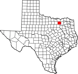 Karte von Collin County innerhalb von Texas
