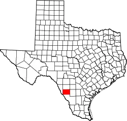 Karte von Dimmit County innerhalb von Texas