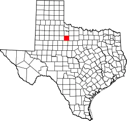 Karte von Haskell County innerhalb von Texas