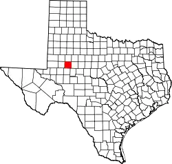 Karte von Howard County innerhalb von Texas