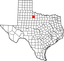 Karte von Knox County innerhalb von Texas